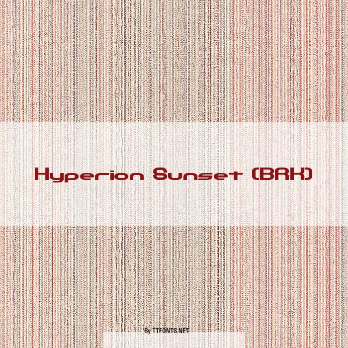 Hyperion Sunset (BRK) example